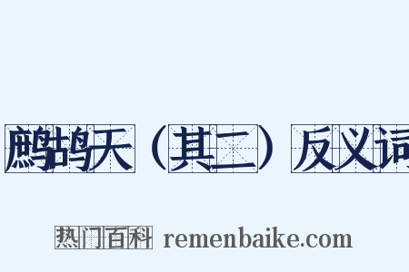 鹧鸪天（其二）反义词是什么意思的图片